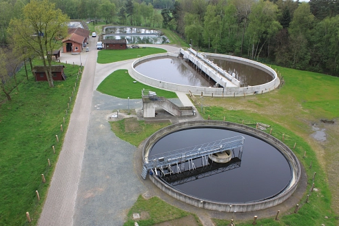 Luftbild der Abwasserreinigungsanlage © Samtgemeinde Fintel